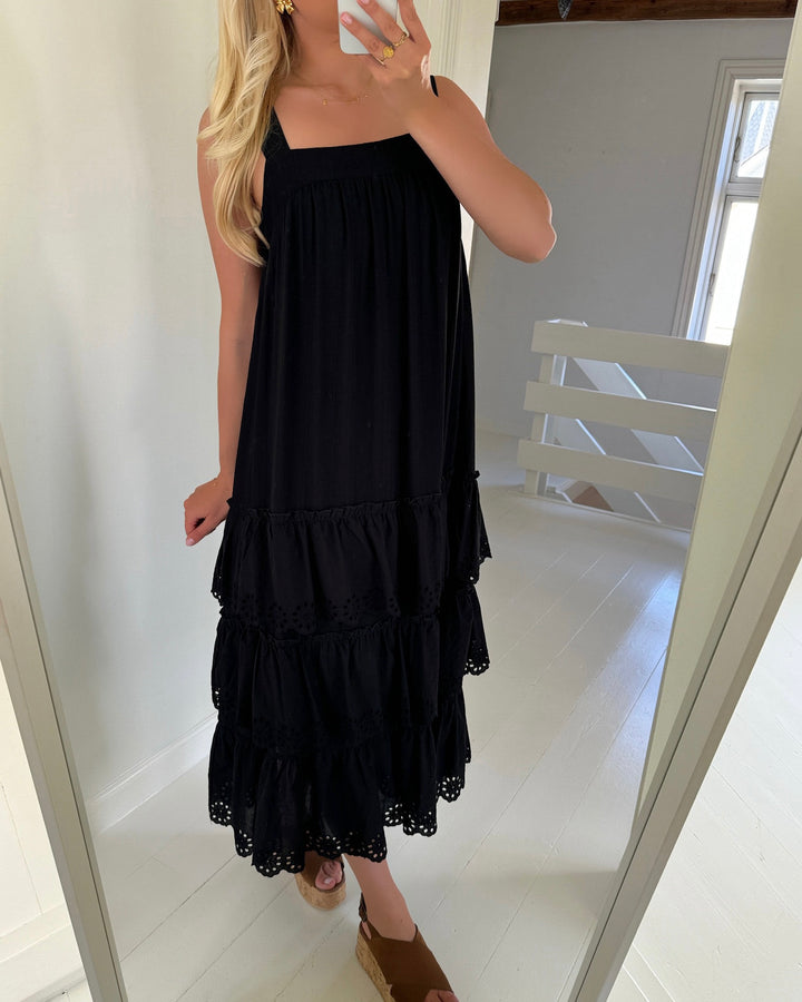 Vero Moda kjole peach sl 7/8 black