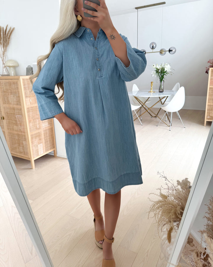 Love&Divine kjole love1099 light denim