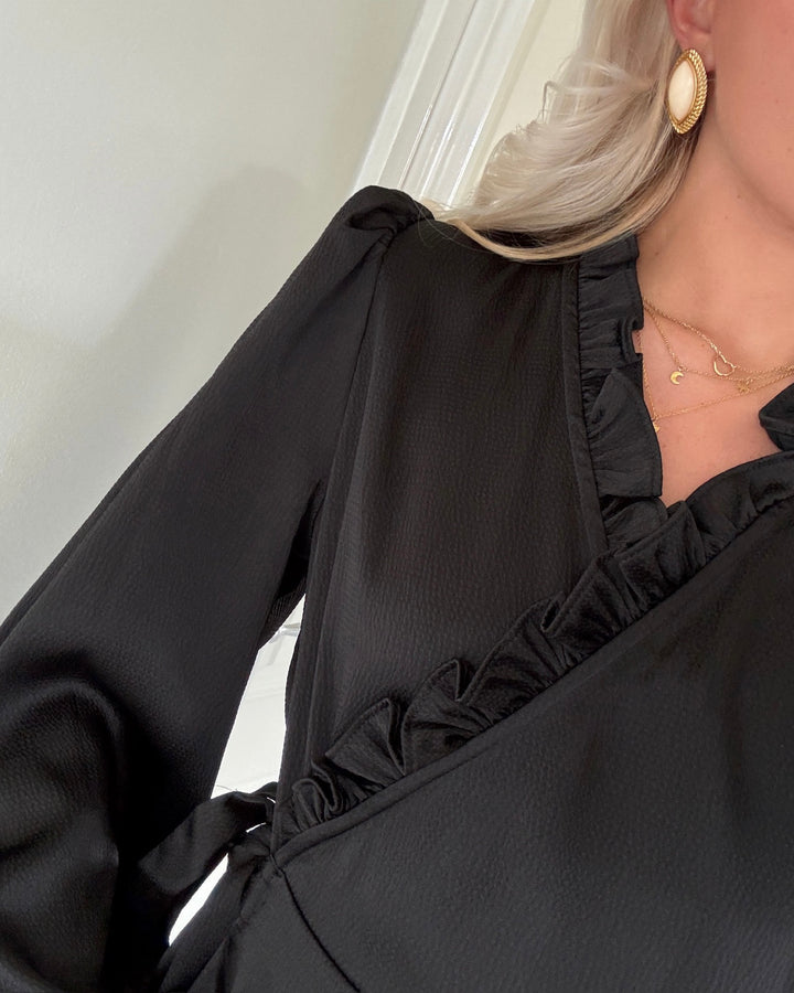 A-View kjole peony ls black