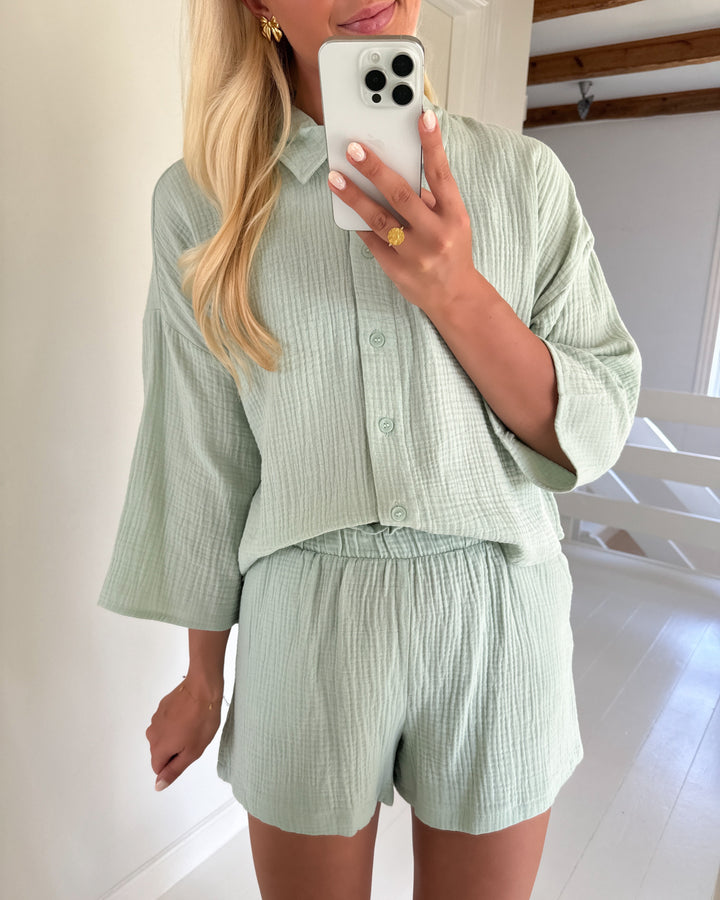 Vero Moda skjorte natali slit green