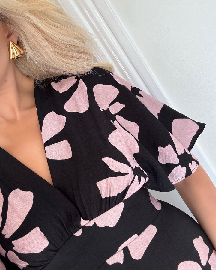 Sister's Point kjole gisela-dr21 black/dusty rose