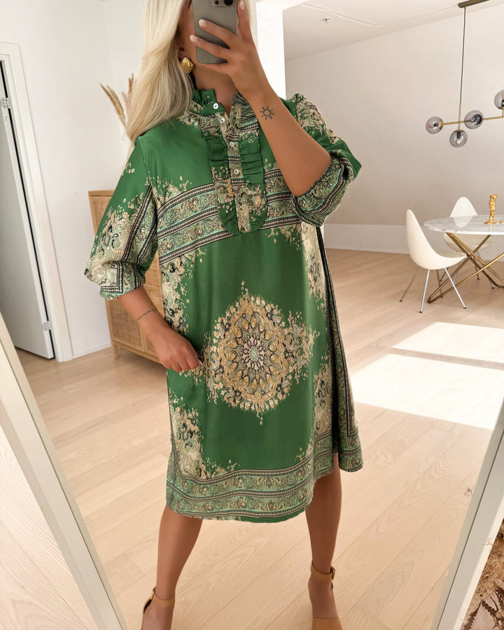 Love&Divine kjole love953-4 green paisley