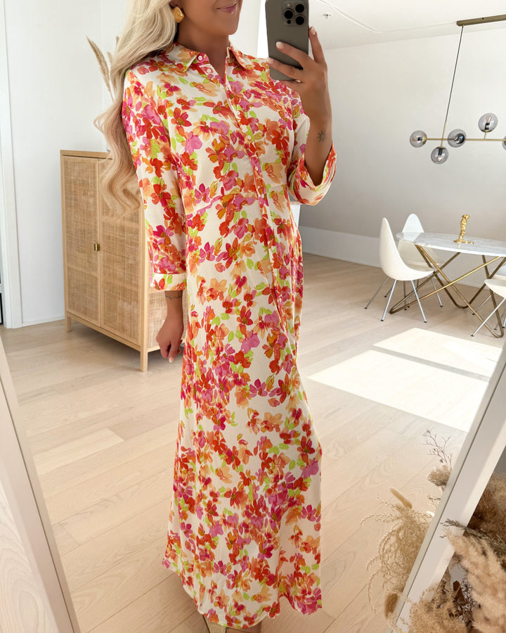 Y.A.S kjole savanna long shirt almond peach