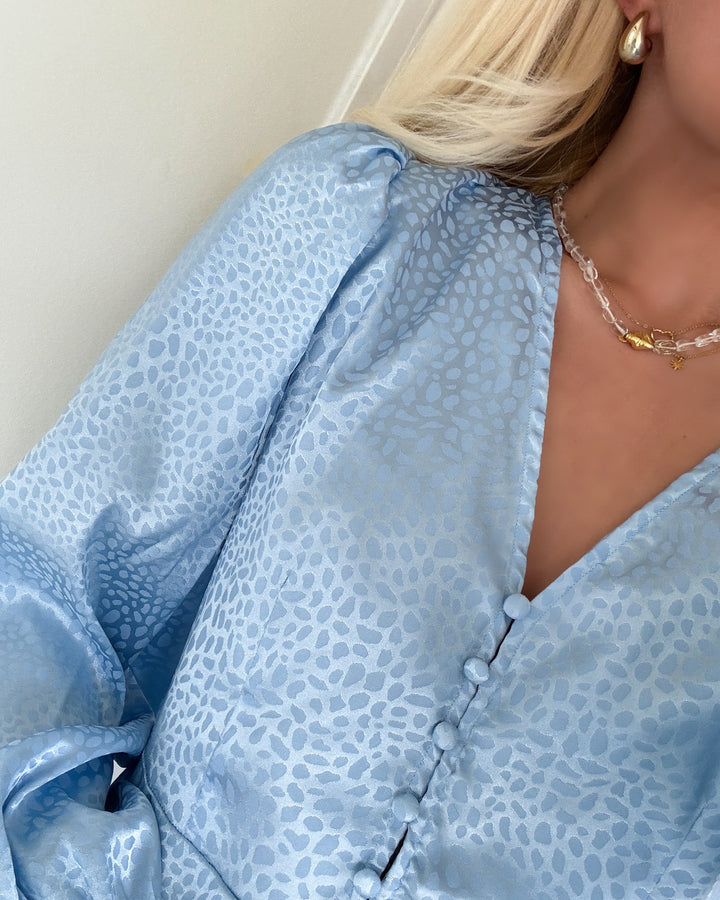 A-View kjole enitta short ls light blue