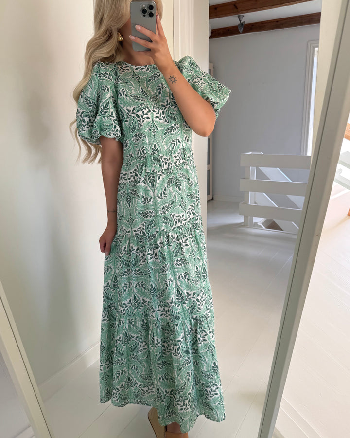 Y.A.S kjole botanico ss ankle star white/botanico print