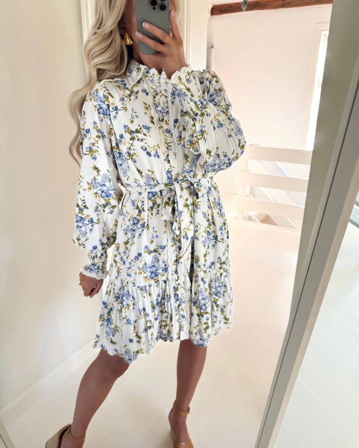 Y.A.S kjole tilera ls shirt star white/sumeli