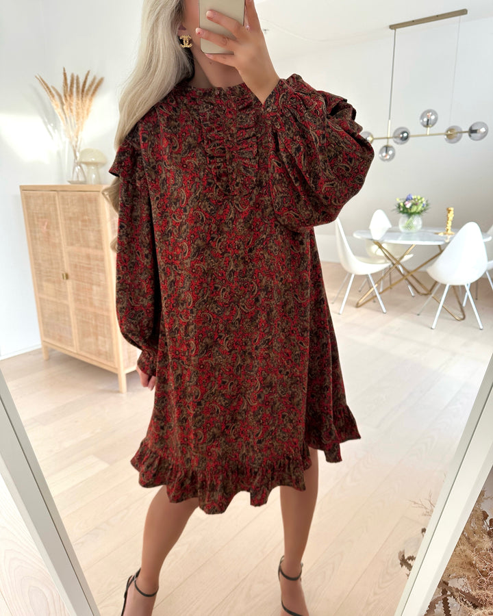 Love&Divine kjole love1035-2 red paisley