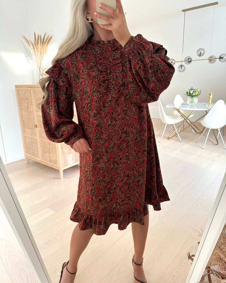 Love&Divine kjole love1035-2 red paisley