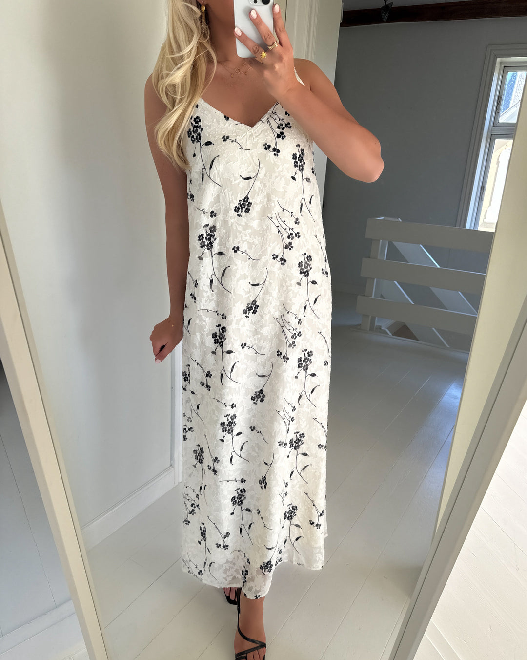 Vero Moda kjole khloe singlet ankle wvn btq birch/black patt