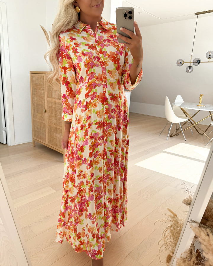 Y.A.S kjole savanna long shirt almond peach