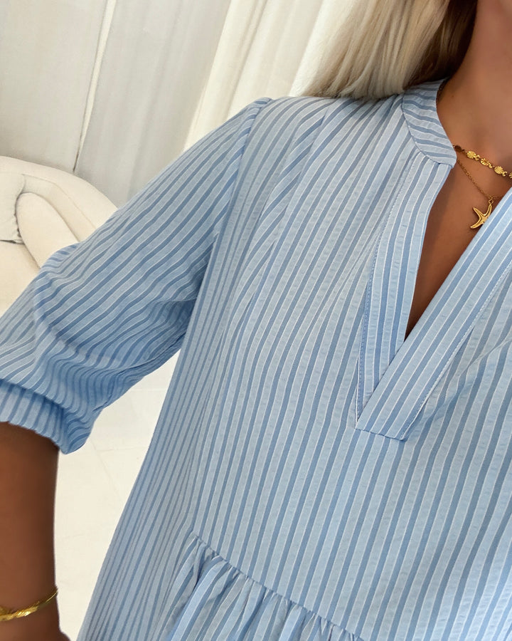 Love&Divine kjole love958-6 blue stripe