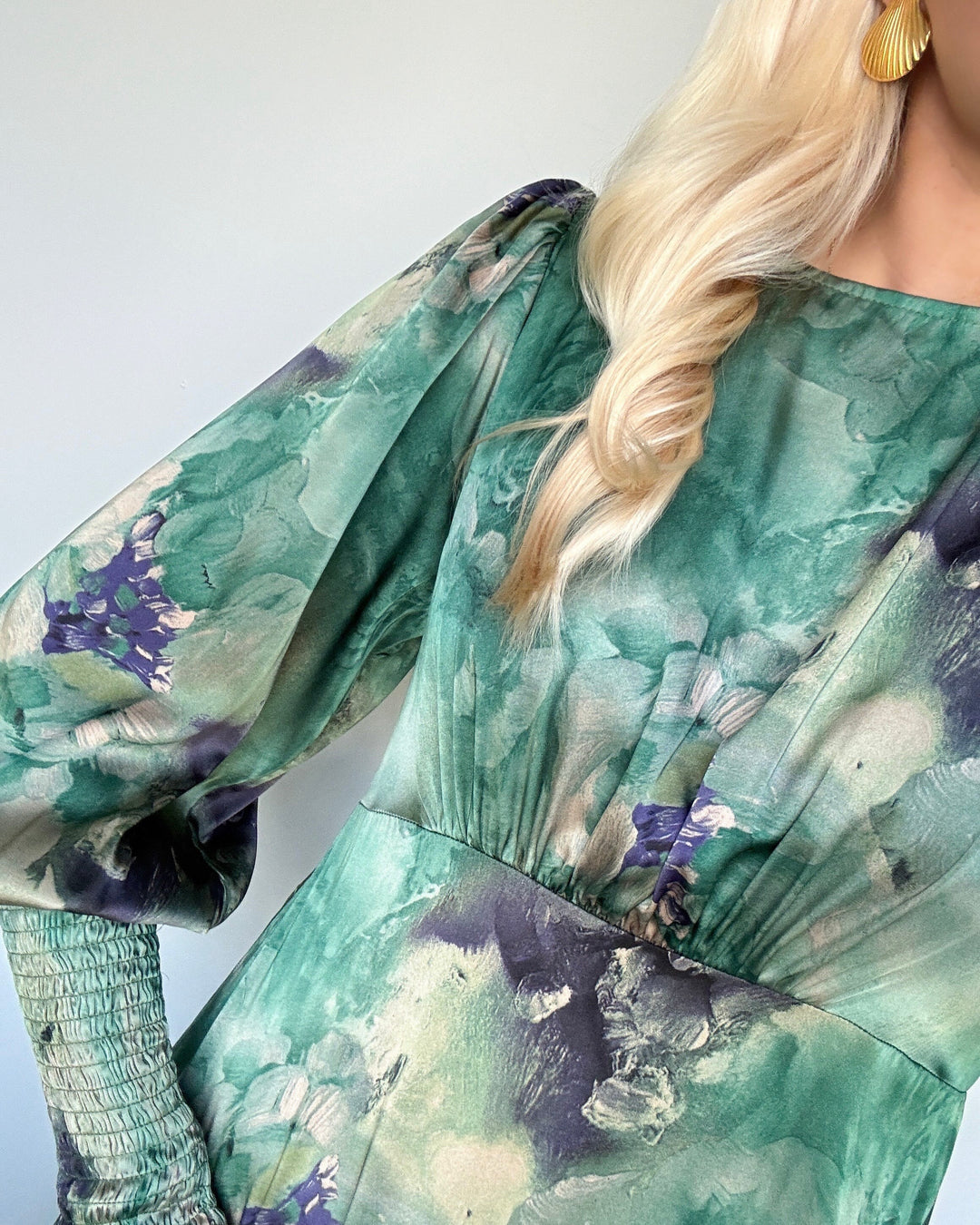 Love&Divine kjole love737-20 green marble