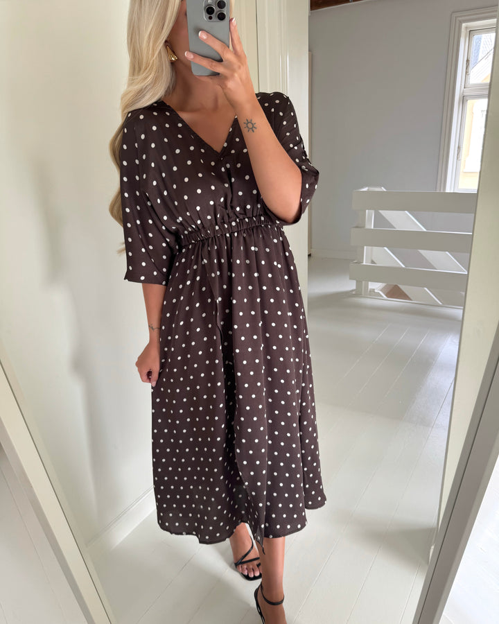 Love&Divine kjole love1386 brown/dot