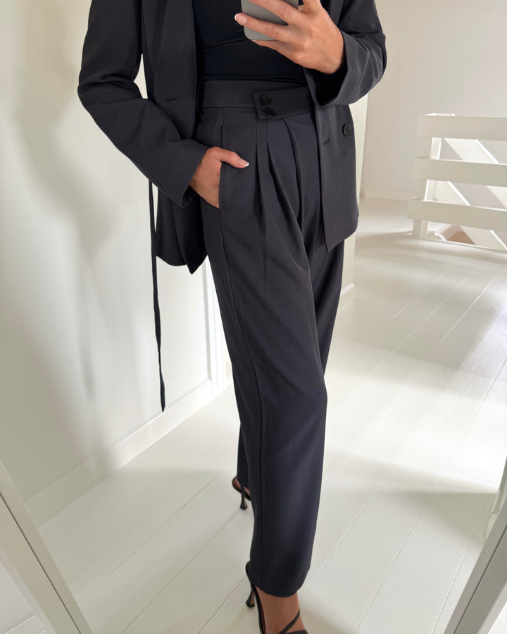 Vero Moda bukser zoe mw wide obsidian