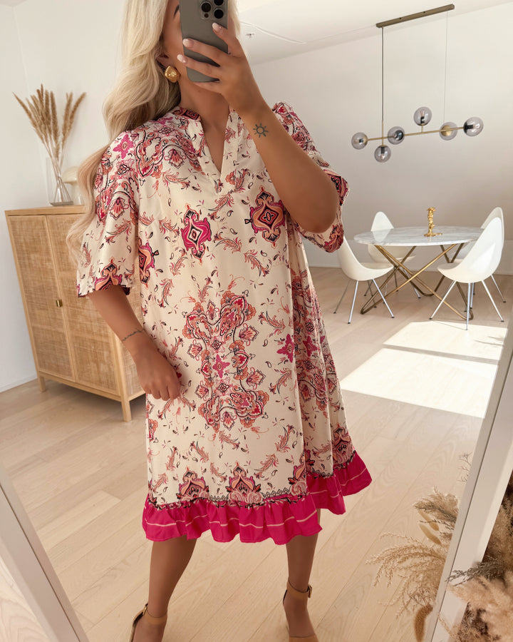 Love&Divine kjole love1167 pink paisley