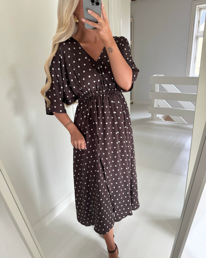 Love&Divine kjole love1386 brown/dot