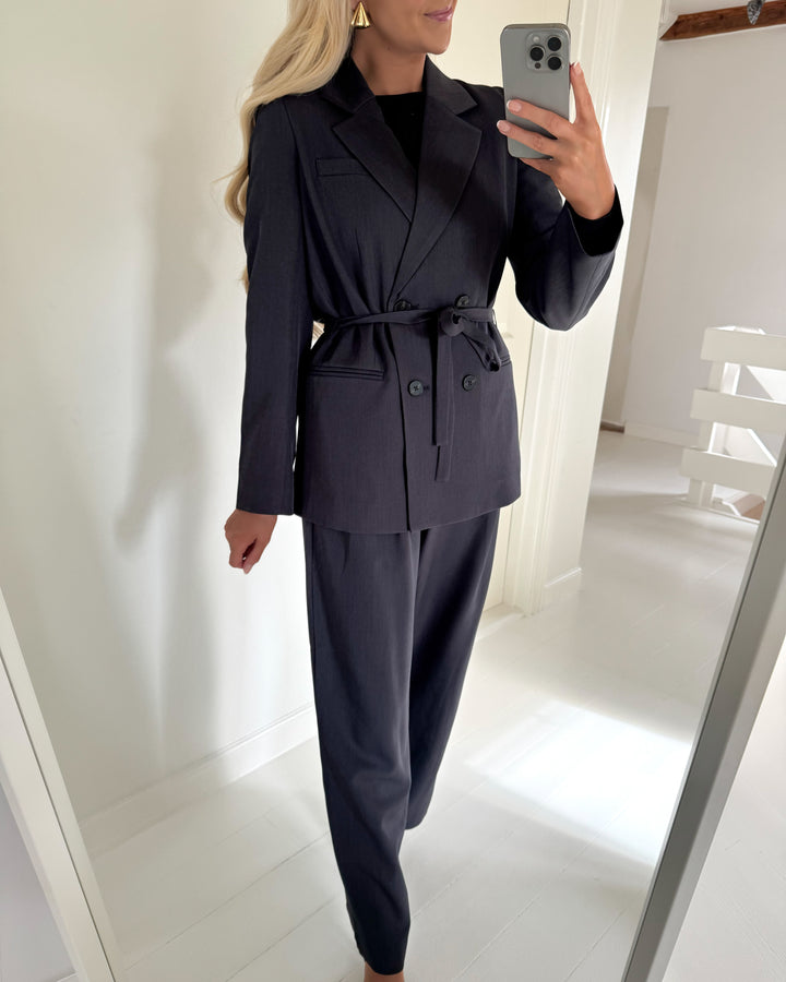 Vero Moda bukser zoe mw wide obsidian