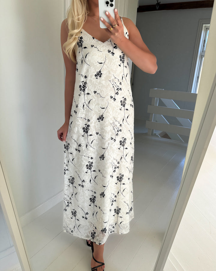 Vero Moda kjole khloe singlet ankle wvn btq birch/black patt