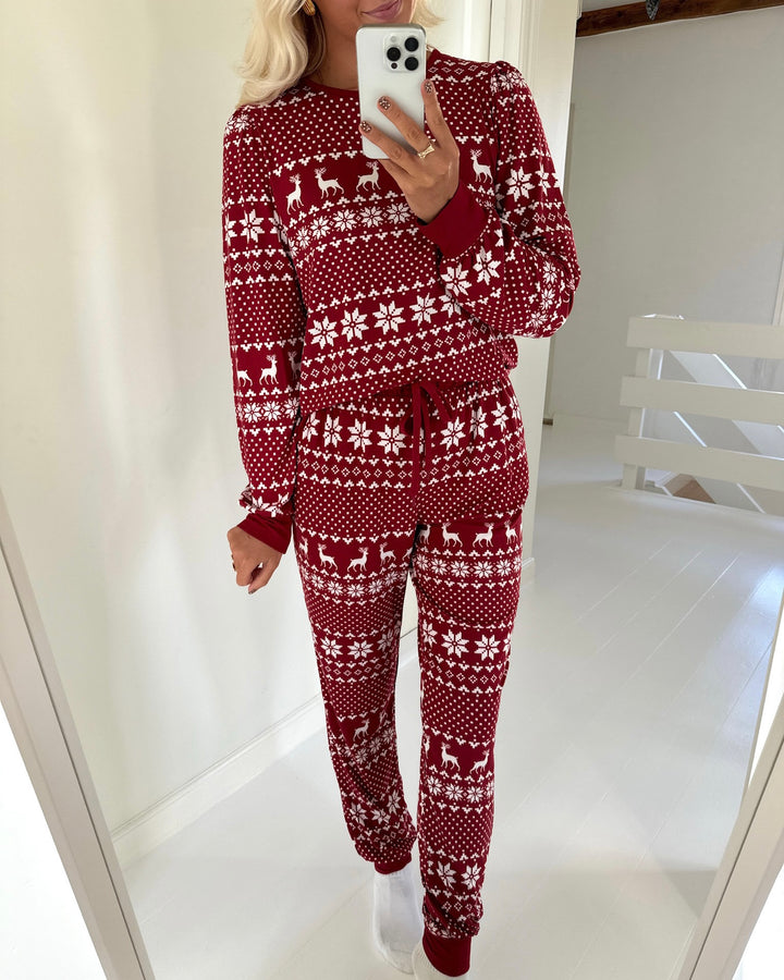 Vero Moda bukser chris nw karanda red/snow white xmas