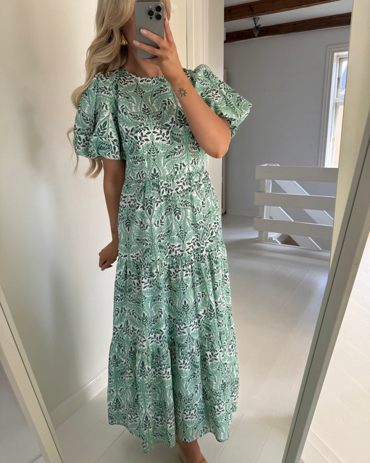 Y.A.S kjole botanico ss ankle star white/botanico print