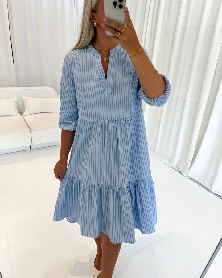 Love&Divine kjole love958-6 blue stripe