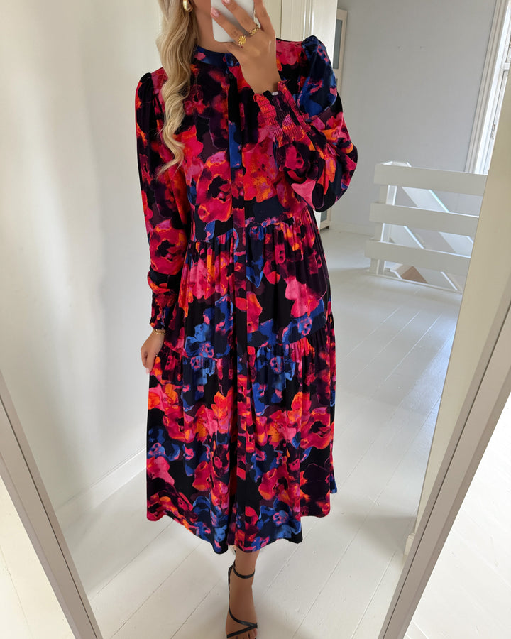 Y.A.S kjole asina long shirt navy blazer/limo