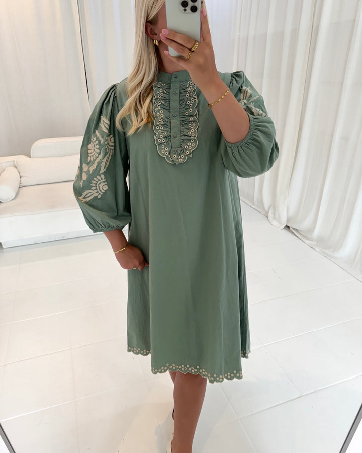 Love&Divine kjole love967 dark mint/bamboo
