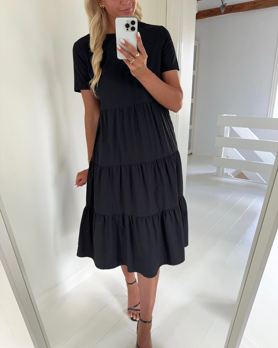 Vero Moda kjole paisley ss o-neck black