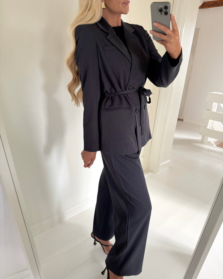 Vero Moda bukser zoe mw wide obsidian