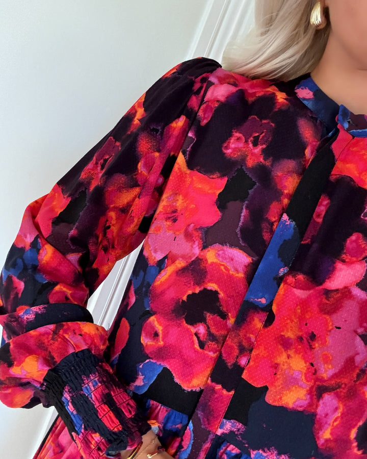 Y.A.S kjole asina long shirt navy blazer/limo