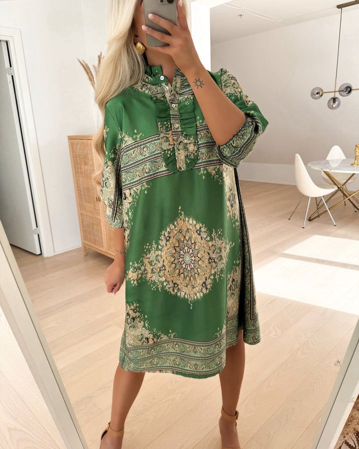 Love&Divine kjole love953-4 green paisley