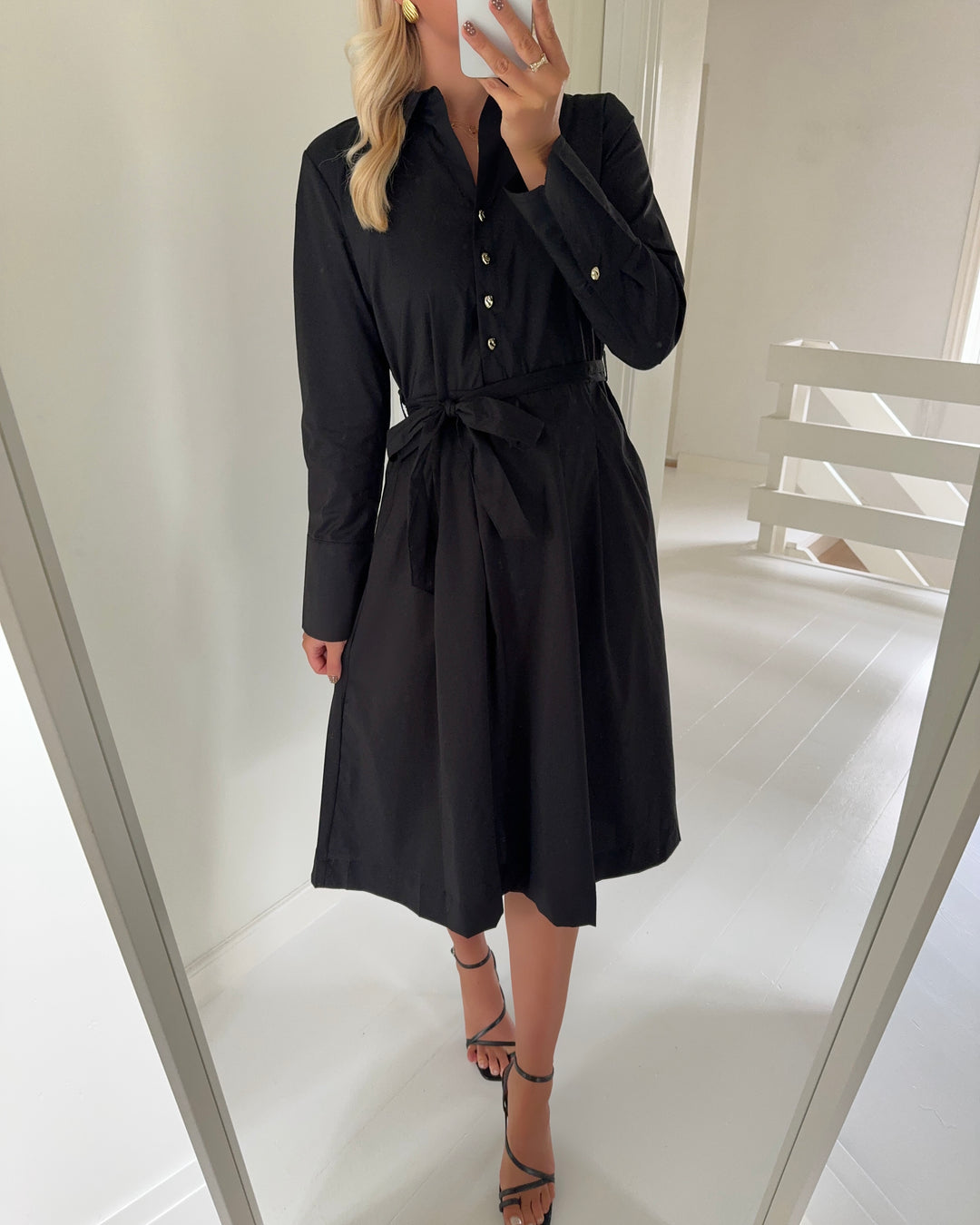 Vero Moda kjole friba ls calf black - FORUDBESTILLING LEV. UGE 45