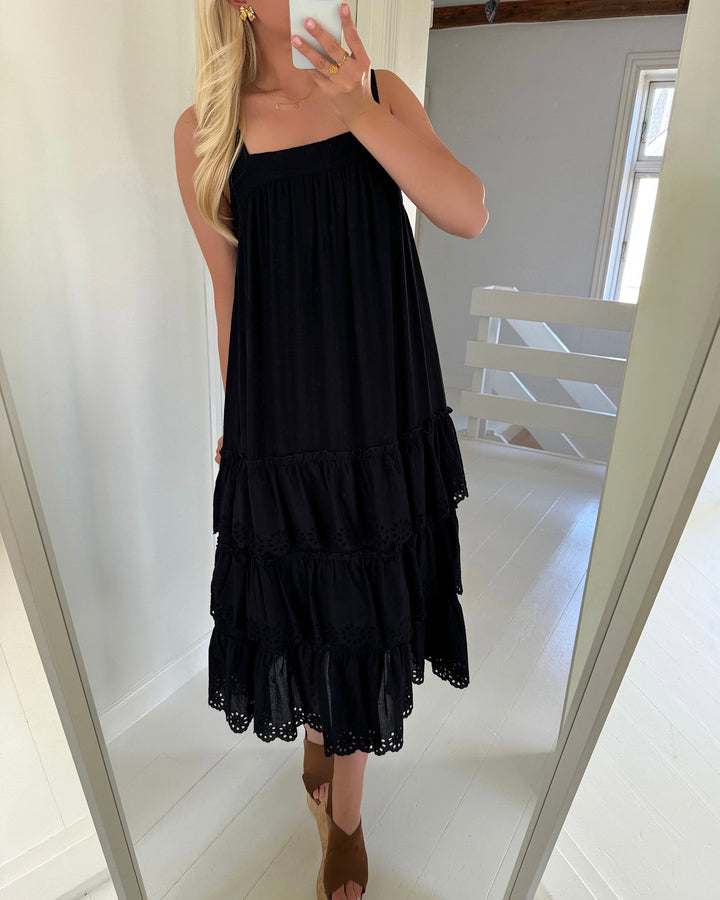 Vero Moda kjole peach sl 7/8 black