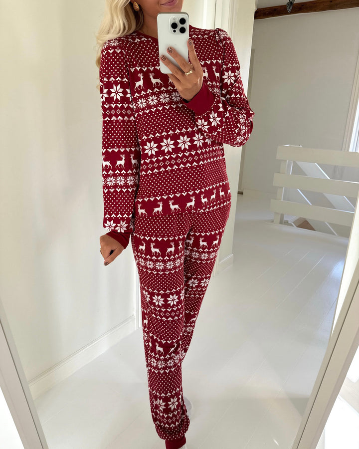 Vero Moda bukser chris nw karanda red/snow white xmas