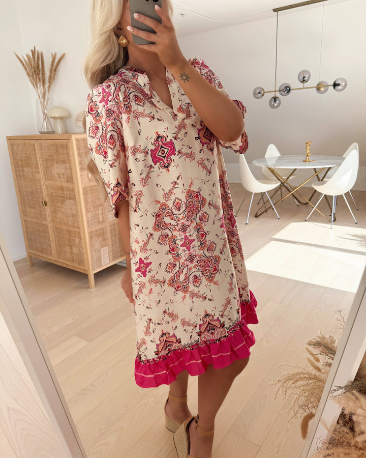 Love&Divine kjole love1167 pink paisley