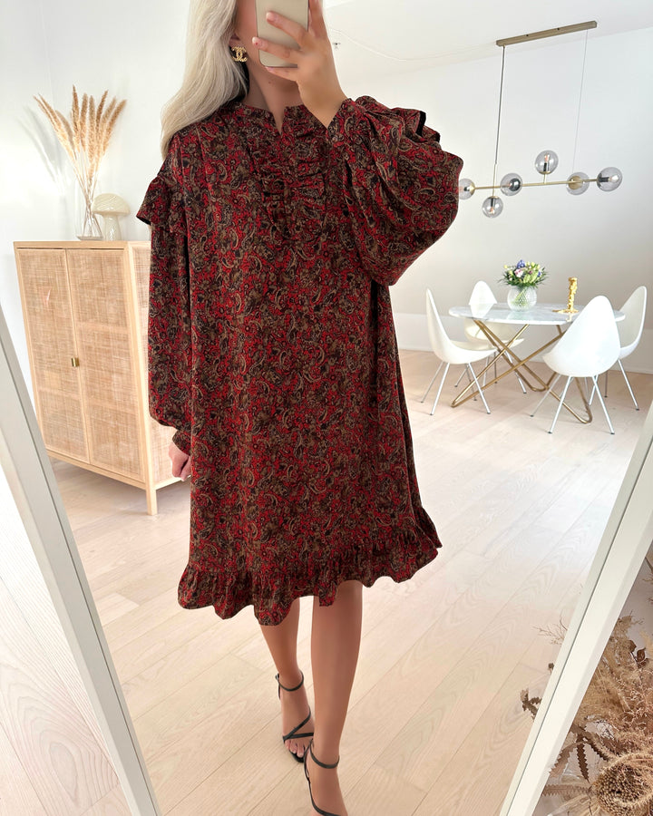 Love&Divine kjole love1035-2 red paisley