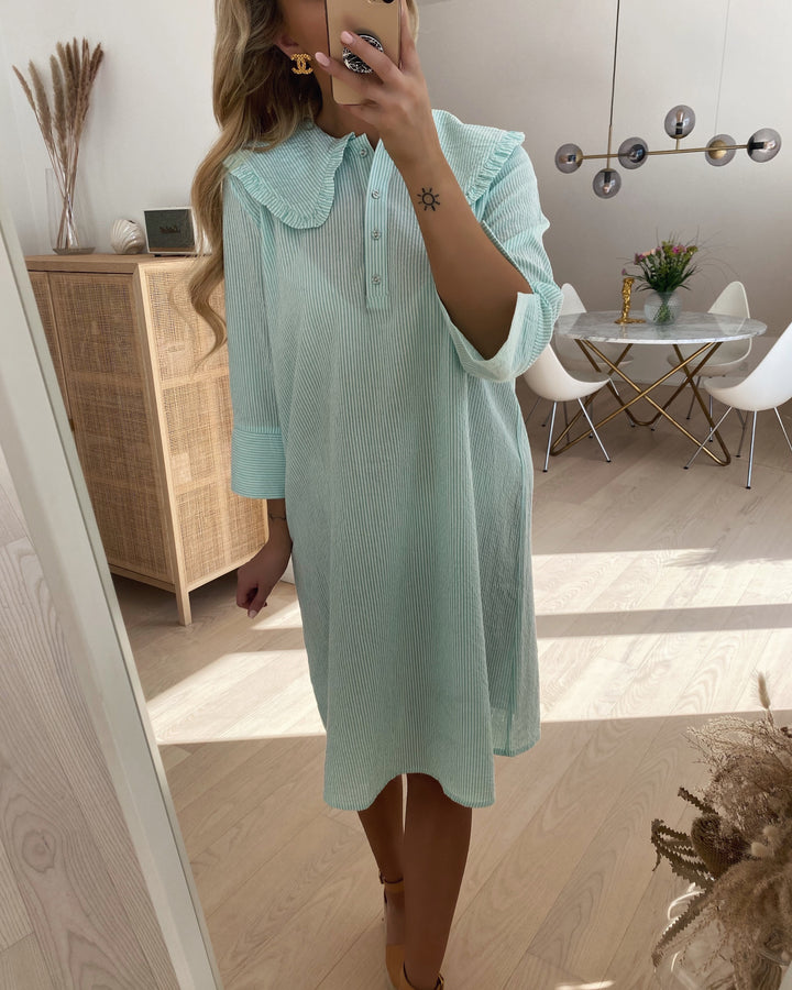 Love&Divine kjole love617 mint/white stripe
