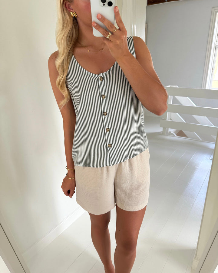 Vero Moda top bumpy sl laurel wreath/snow white