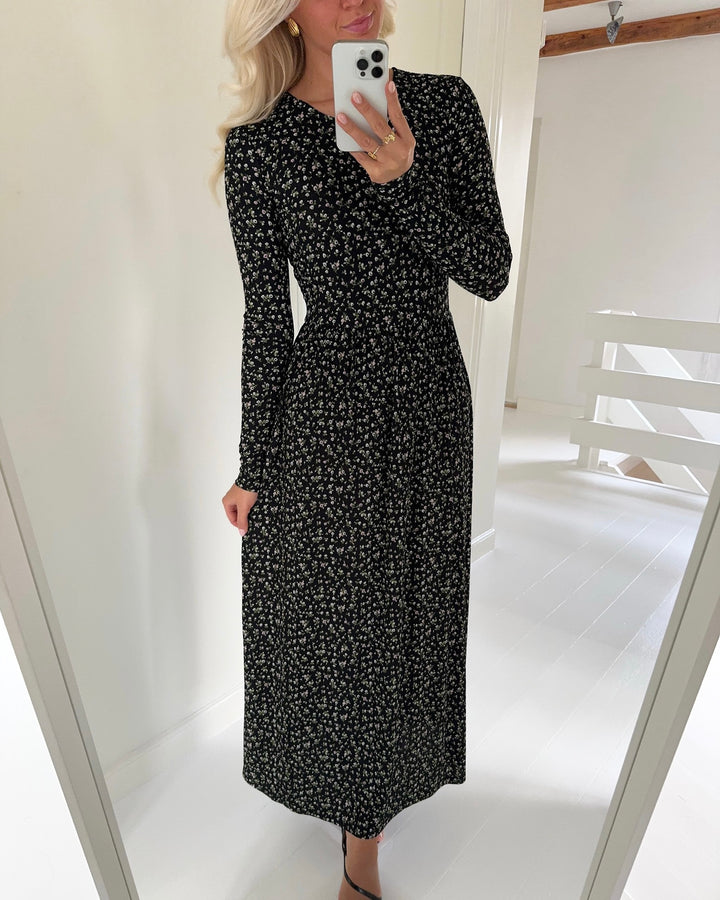 JDY kjole bowie life ls black/ditzy flower