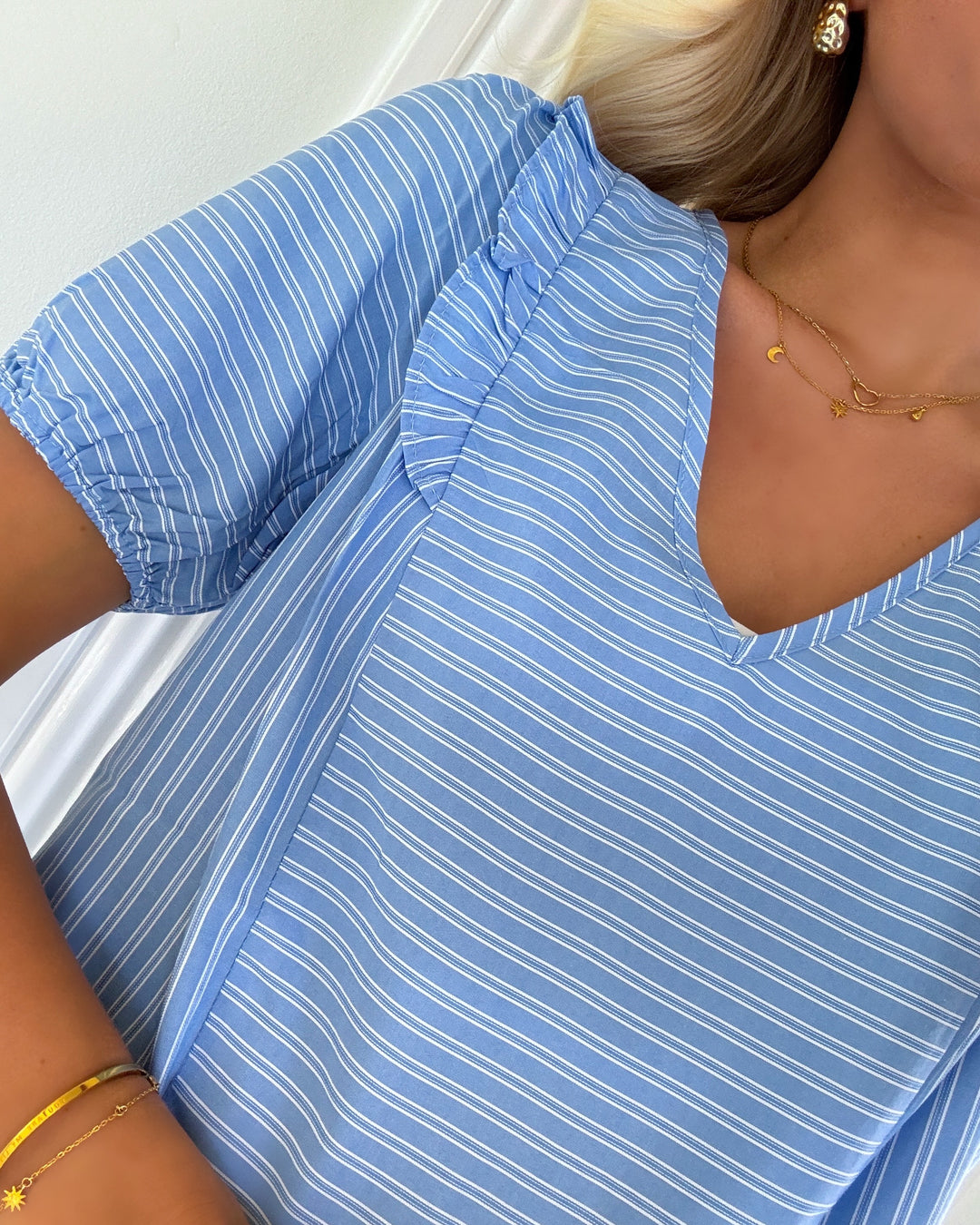Sister’s Point top enina-ss blue stripe