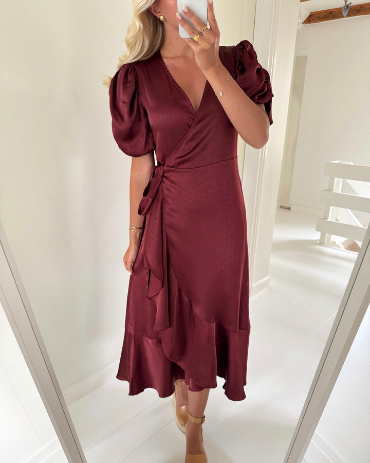 A-View kjole sinda deep burgundy