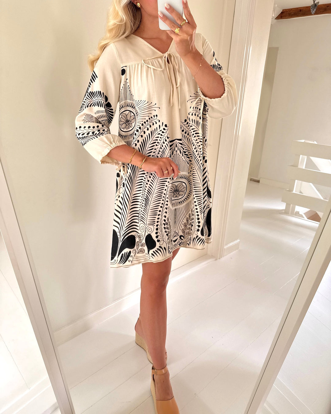Vero Moda kjole lalita zola 3/4 short tunic birch zola