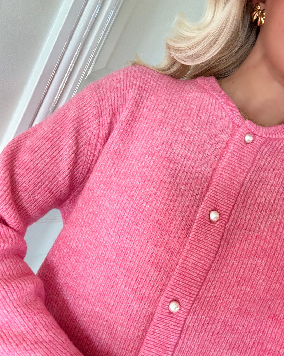 JDY cardigan lumi life ls button aurora pink/melange