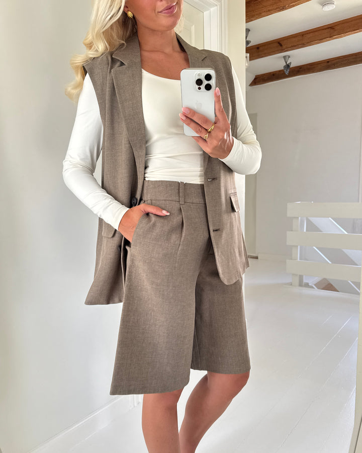 Only shorts linda hw mel long major brown/melange