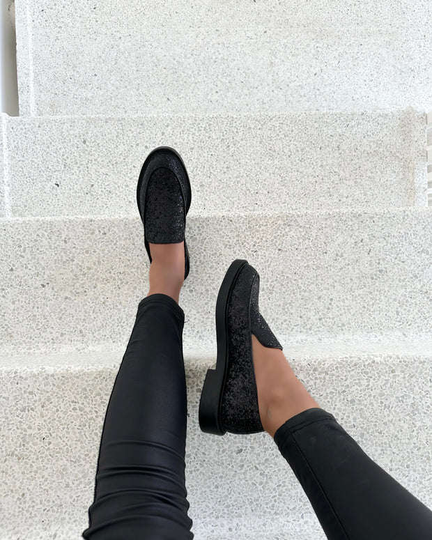 Cphs loafers black glitter - FORUDBESTILLING LEV. UGE 37/38