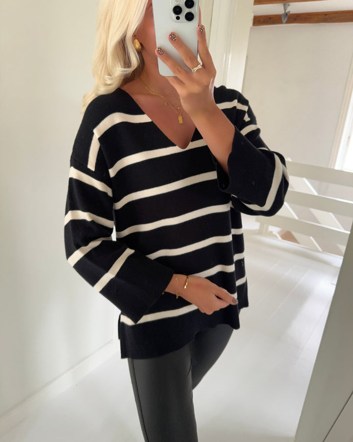 Vero Moda strik saba stripe black/birch