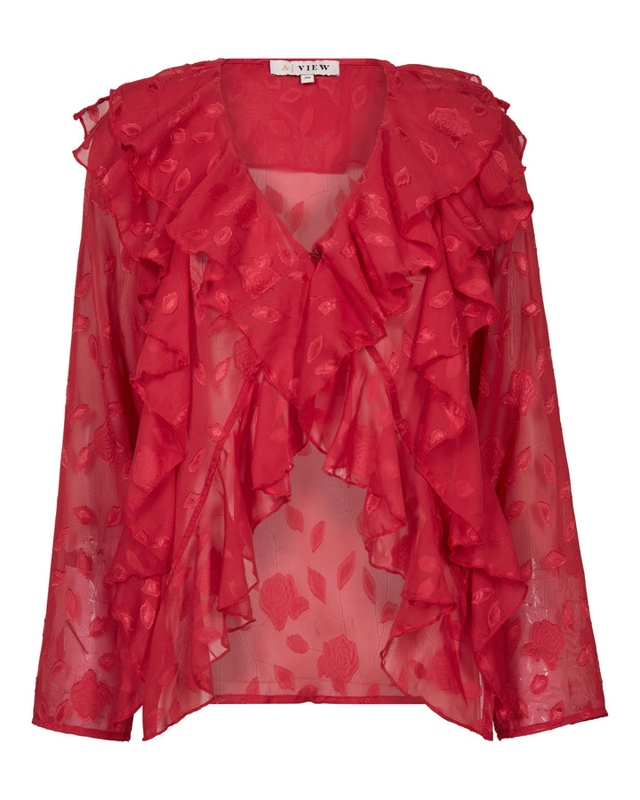 A-View bluse lay rush red