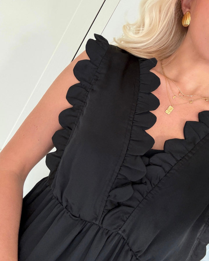 Y.A.S kjole pera sl maxi black