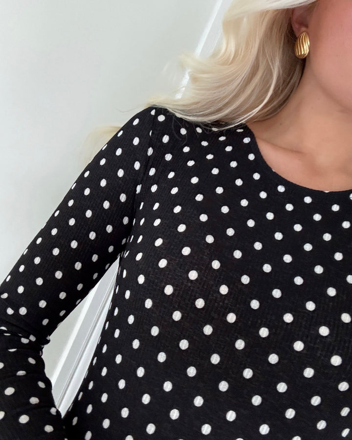 JDY kjole bowie life ls black/dots