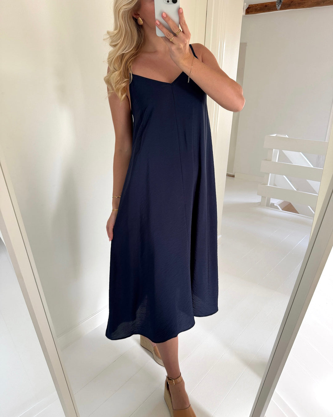 Vero Moda kjole josie calf singlet navy blazer